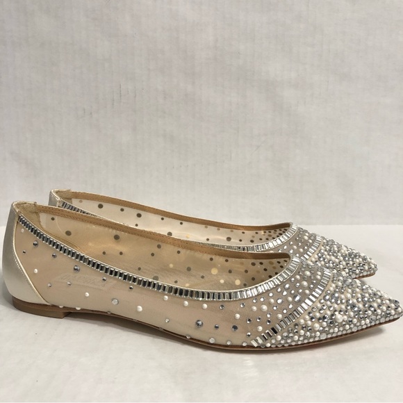Badgley Mischka Women's Babette Pointed Embellished Flats 8 NIB - Picture 7 of 12